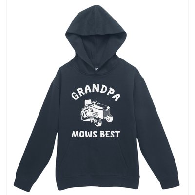 Grandpa Mows Best Lawn Mowing Mower Gardening Landscaping Urban Pullover Hoodie