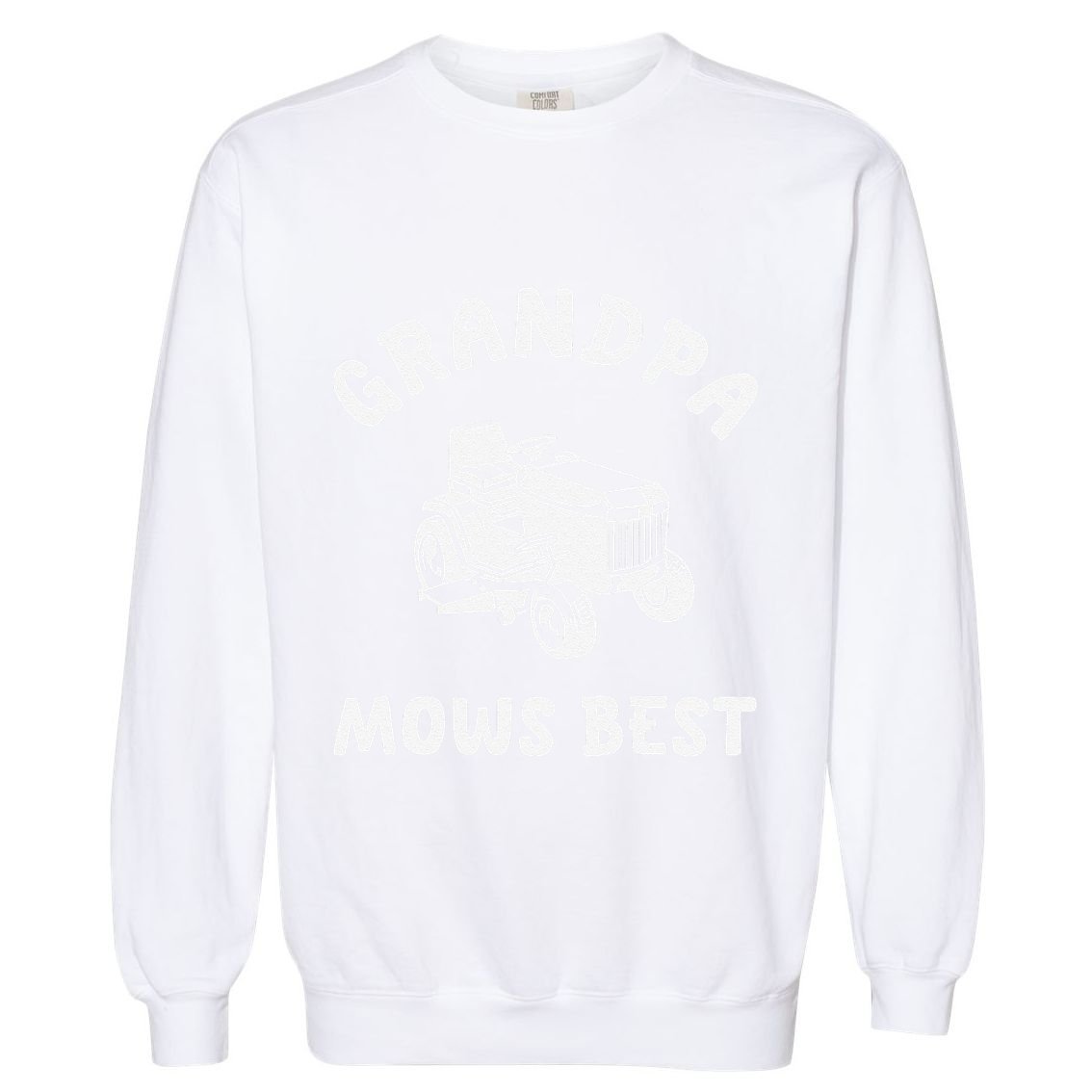 Grandpa Mows Best Lawn Mowing Mower Gardening Landscaping Garment-Dyed Sweatshirt