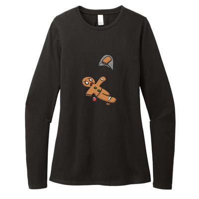 Gingerbread Man Bouldering Womens CVC Long Sleeve Shirt