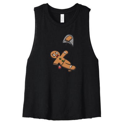 Gingerbread Man Bouldering Women's Racerback Cropped Tank