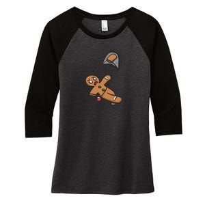 Gingerbread Man Bouldering Women's Tri-Blend 3/4-Sleeve Raglan Shirt