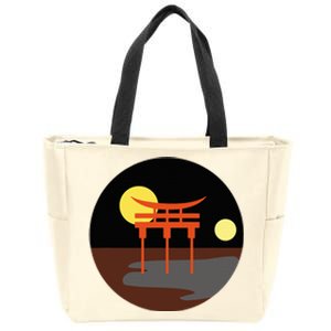 Gay Male Bear Pride Japanese Torii Gate Asian Lgbtq Zip Tote Bag