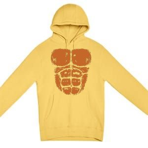 Gorilla Monkey Belly Chest Costume Diy Halloween Premium Pullover Hoodie