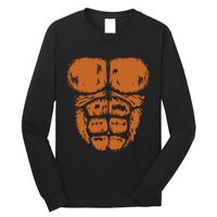 Gorilla Monkey Belly Chest Costume Diy Halloween Long Sleeve Shirt