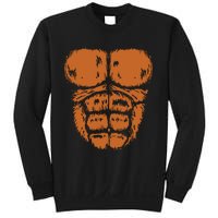 Gorilla Monkey Belly Chest Costume Diy Halloween Sweatshirt