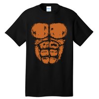 Gorilla Monkey Belly Chest Costume Diy Halloween Tall T-Shirt