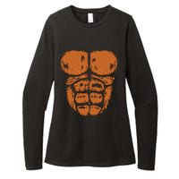 Gorilla Monkey Belly Chest Costume Diy Halloween Womens CVC Long Sleeve Shirt