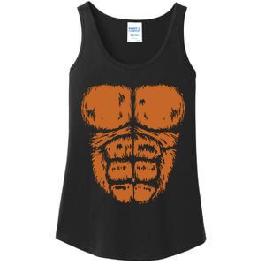 Gorilla Monkey Belly Chest Costume Diy Halloween Ladies Essential Tank