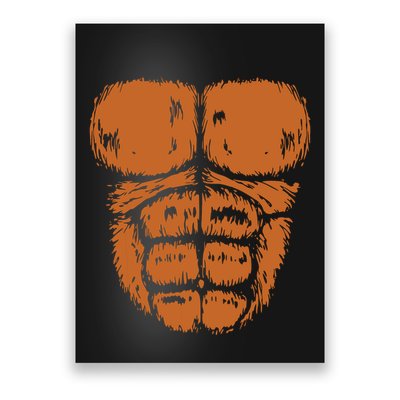 Gorilla Monkey Belly Chest Costume Diy Halloween Poster