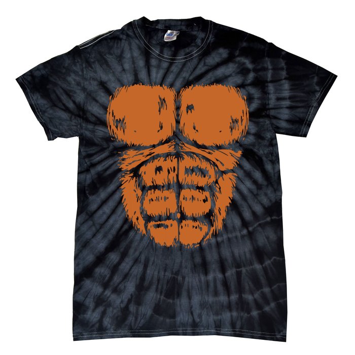 Gorilla Monkey Belly Chest Costume Diy Halloween Tie-Dye T-Shirt