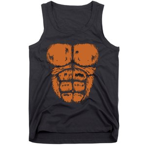 Gorilla Monkey Belly Chest Costume Diy Halloween Tank Top