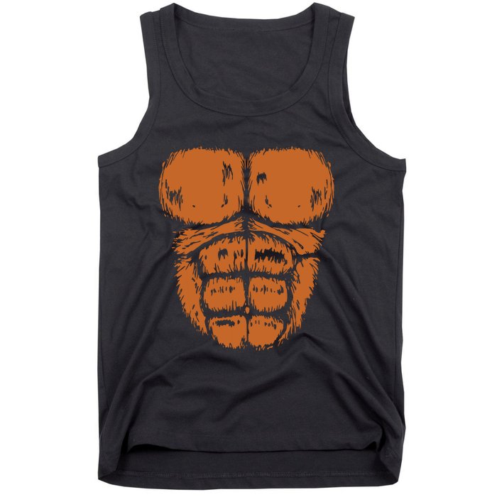 Gorilla Monkey Belly Chest Costume Diy Halloween Tank Top