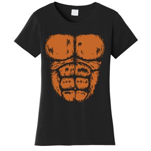 Gorilla Monkey Belly Chest Costume Diy Halloween Women's T-Shirt