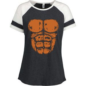 Gorilla Monkey Belly Chest Costume Diy Halloween Enza Ladies Jersey Colorblock Tee