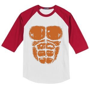 Gorilla Monkey Belly Chest Costume Diy Halloween Kids Colorblock Raglan Jersey