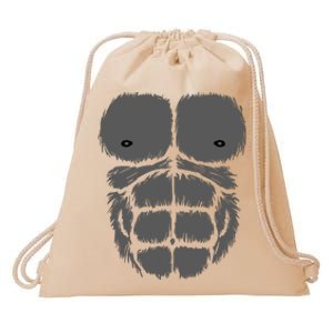 Gorilla Monkey Belly Chest Costume Diy Halloween Drawstring Bag