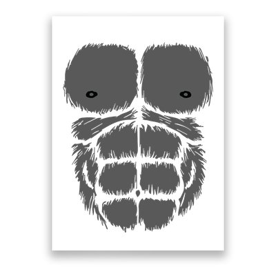 Gorilla Monkey Belly Chest Costume Diy Halloween Poster