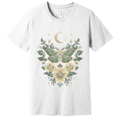 Goblincore Moth Butterfly Moon Phases Cottagecore Art Premium T-Shirt