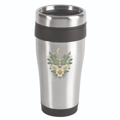 Goblincore Moth Butterfly Moon Phases Cottagecore Art 16oz Travel Tumbler