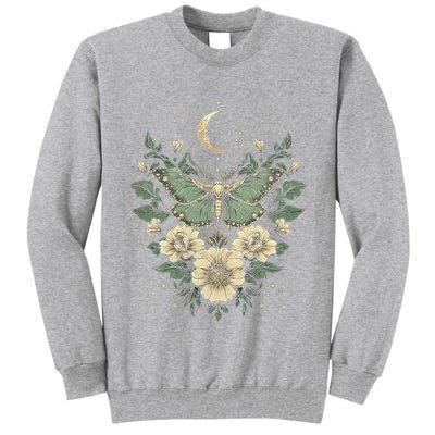 Goblincore Moth Butterfly Moon Phases Cottagecore Art Tall Sweatshirt
