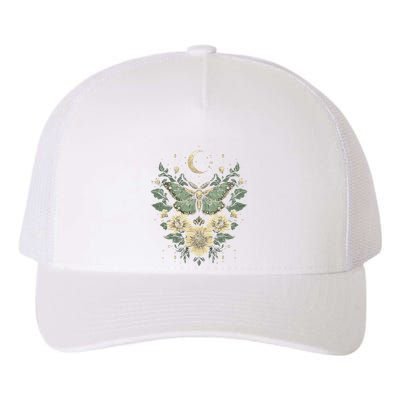 Goblincore Moth Butterfly Moon Phases Cottagecore Art Yupoong Adult 5-Panel Trucker Hat