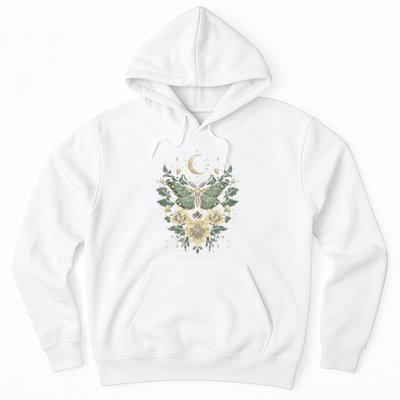 Goblincore Moth Butterfly Moon Phases Cottagecore Art Hoodie