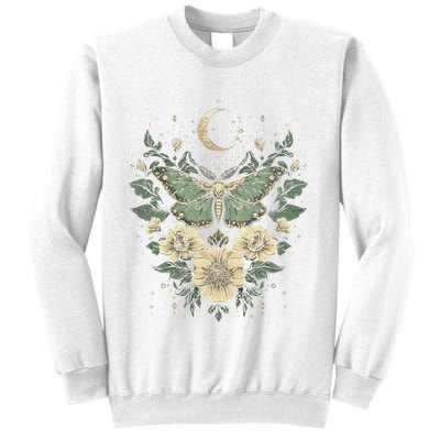 Goblincore Moth Butterfly Moon Phases Cottagecore Art Sweatshirt