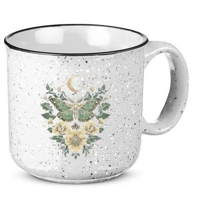 Goblincore Moth Butterfly Moon Phases Cottagecore Art 15oz Campfire Ceramic Mug