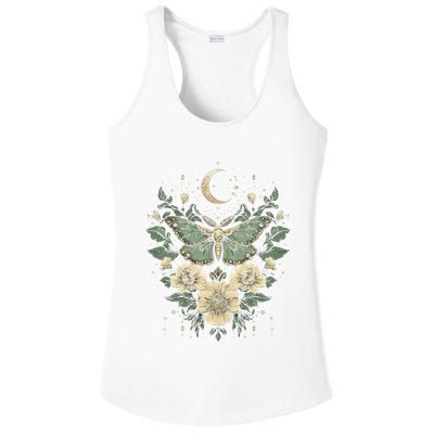 Goblincore Moth Butterfly Moon Phases Cottagecore Art Ladies PosiCharge Competitor Racerback Tank