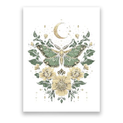 Goblincore Moth Butterfly Moon Phases Cottagecore Art Poster