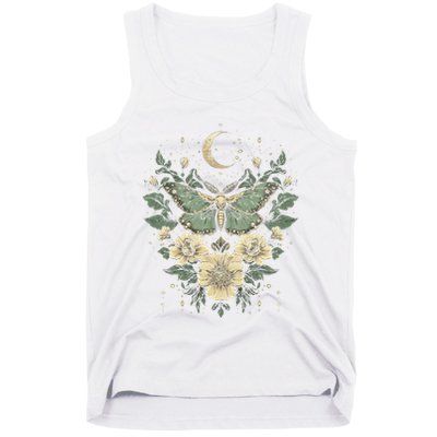 Goblincore Moth Butterfly Moon Phases Cottagecore Art Tank Top