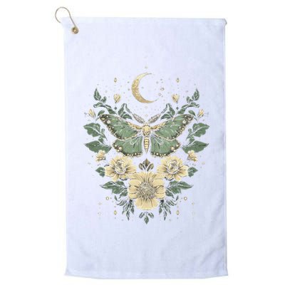 Goblincore Moth Butterfly Moon Phases Cottagecore Art Golf Towel