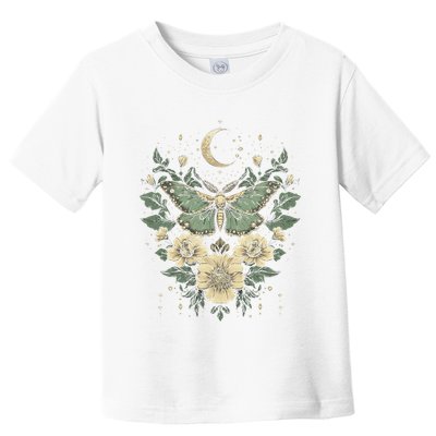 Goblincore Moth Butterfly Moon Phases Cottagecore Art Toddler T-Shirt