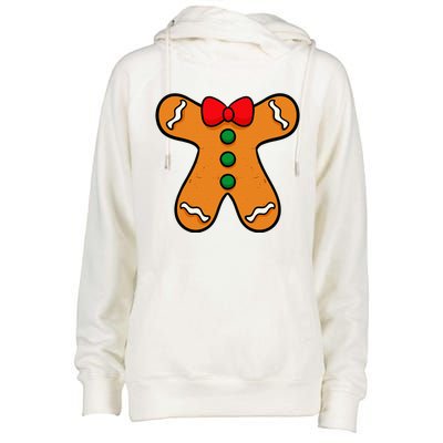 Gingerbread Man Body Costume For Halloween Or Christmas Womens Funnel Neck Pullover Hood