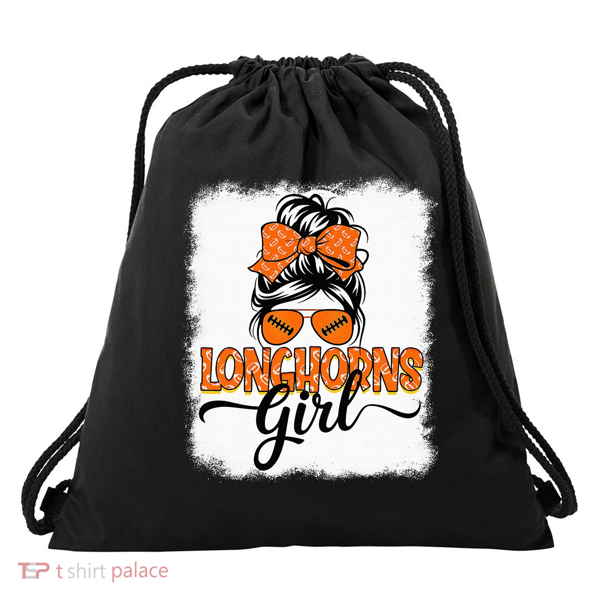 Girl Messy Bun For Drawstring Bag