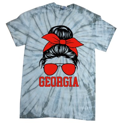 Georgia Messy Bun Varsity Tie-Dye T-Shirt