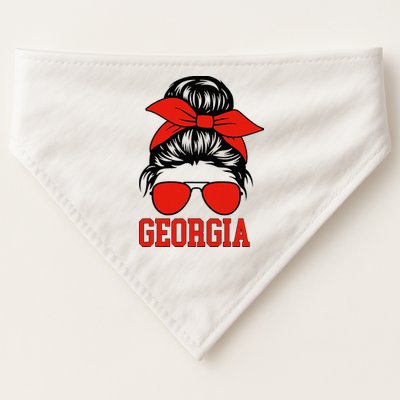 Georgia Messy Bun Varsity USA-Made Doggie Bandana