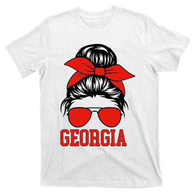 Georgia Messy Bun Varsity T-Shirt