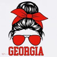 Georgia Messy Bun Varsity T-Shirt