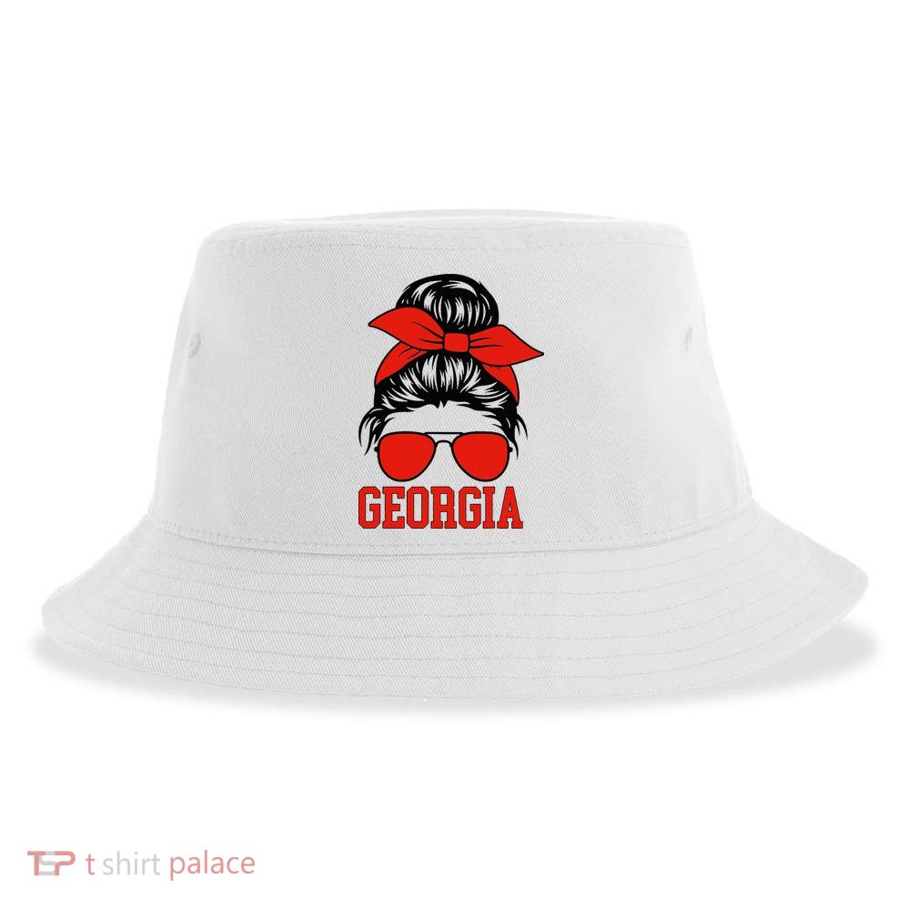 Georgia Messy Bun Varsity Sustainable Bucket Hat