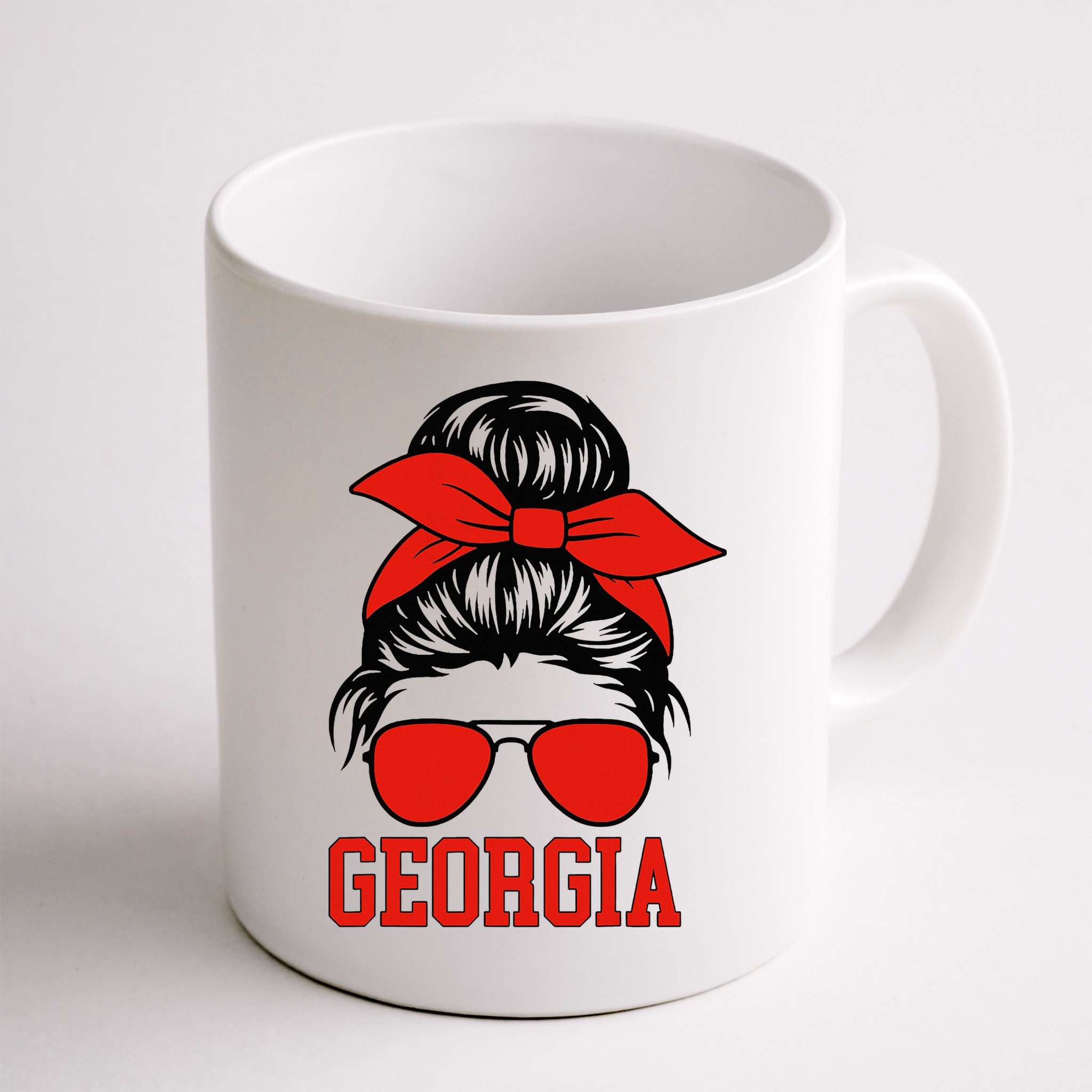 Georgia Messy Bun Varsity Mug