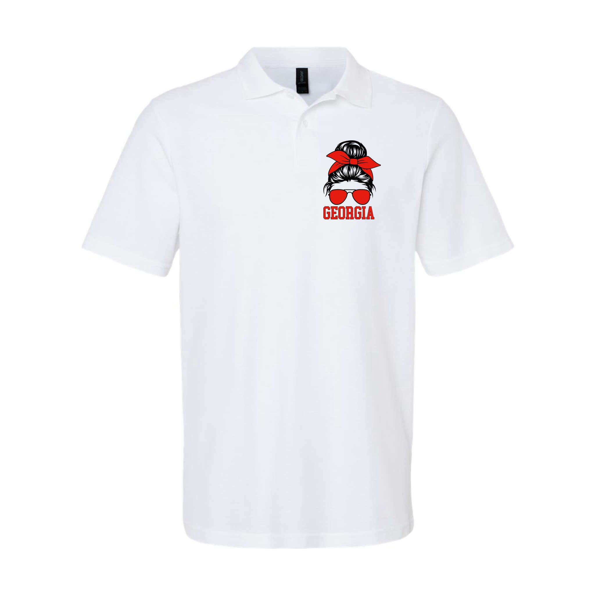 Georgia Messy Bun Varsity Polo
