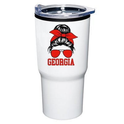 Georgia Messy Bun Varsity Tumbler