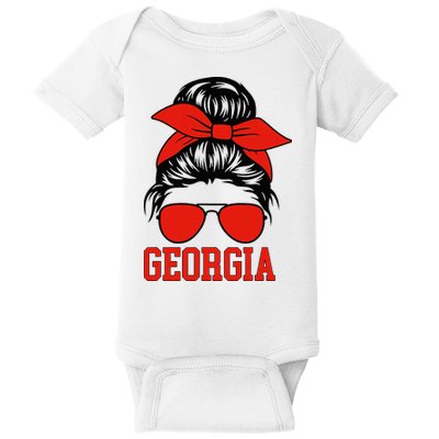 Georgia Messy Bun Varsity Baby Bodysuit