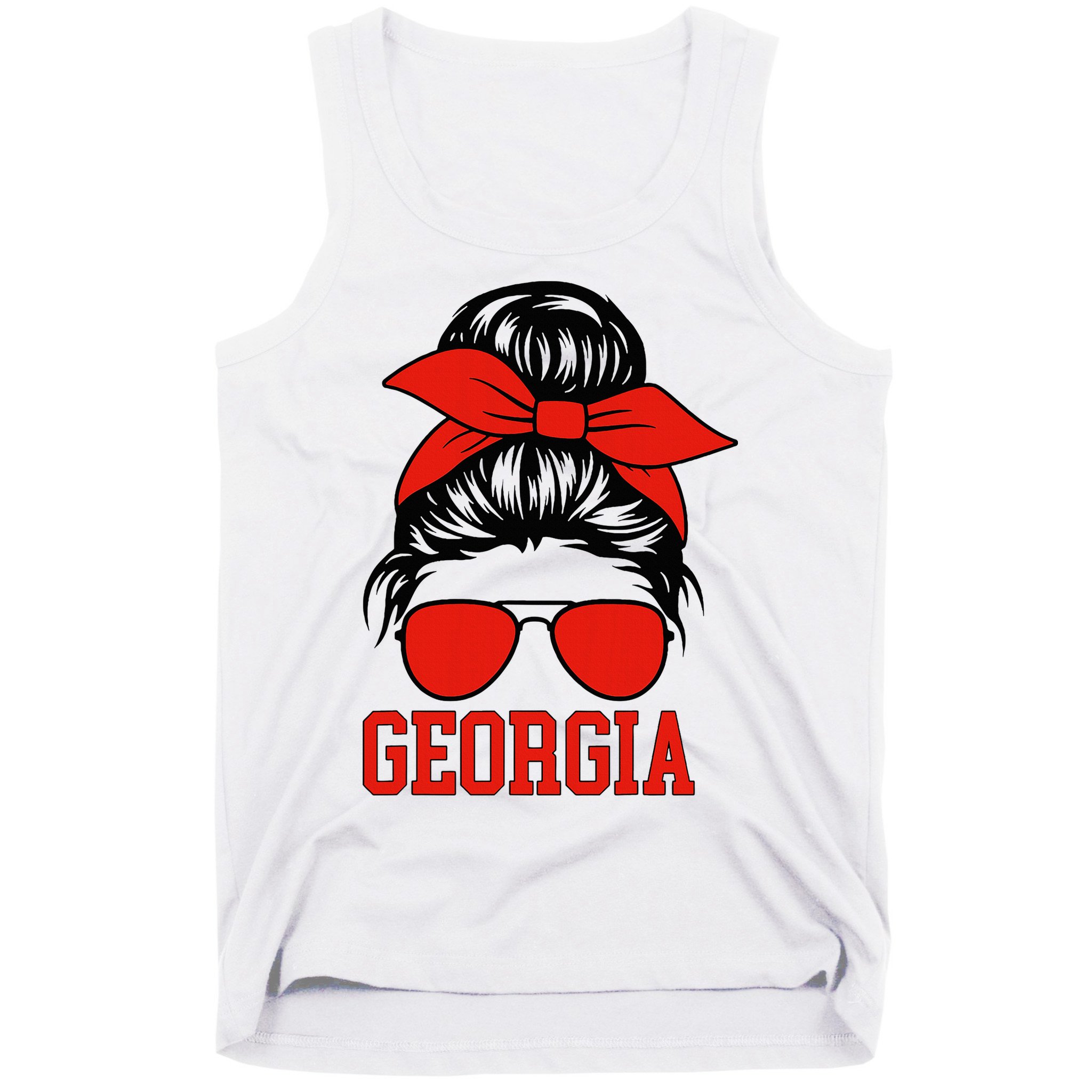 Georgia Messy Bun Varsity Tank Top