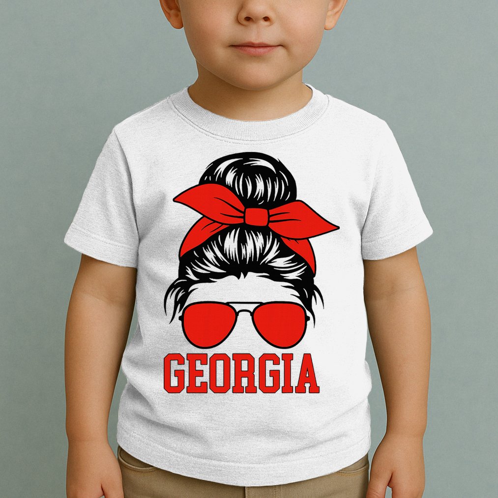 Georgia Messy Bun Varsity Toddler T-Shirt