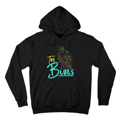 Guitarist Musician Blues Guitar Vintage Blues Music Lover Hoodie