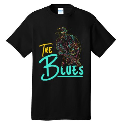 Guitarist Musician Blues Guitar Vintage Blues Music Lover Tall T-Shirt