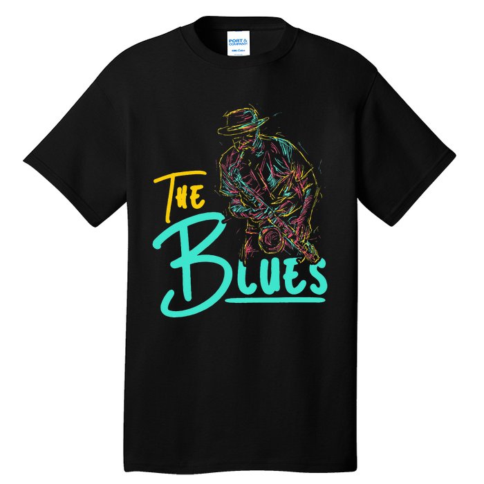 Guitarist Musician Blues Guitar Vintage Blues Music Lover Tall T-Shirt