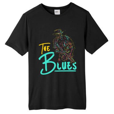 Guitarist Musician Blues Guitar Vintage Blues Music Lover Tall Fusion ChromaSoft Performance T-Shirt